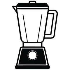 silhouette blender on white background