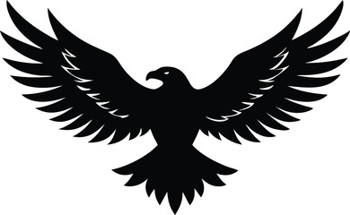  American eagle black silhouette vector