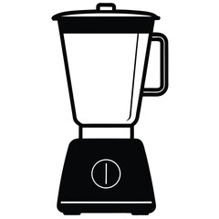 silhouette blender on white background