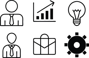 set of business icons