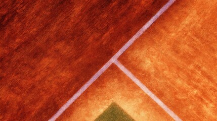 Fototapeta premium Aerial view of a vibrant, textured surface showcasing intersecting geometric patterns and colors