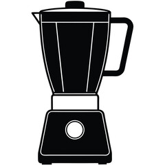 silhouette blender on white background