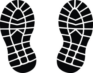  shoe sole print vector set.