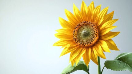 Obraz premium Vibrant Sunflower Against a Soft Background