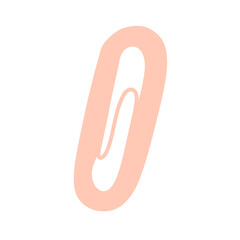 Pastel Pink Paper Clip PNG Clipart