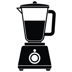 silhouette blender on white background