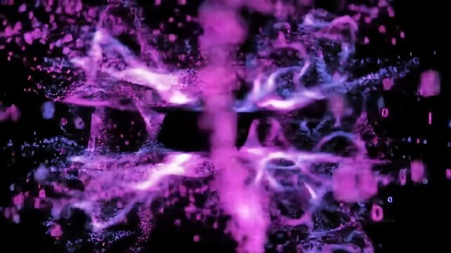 Animated Data Streams: Luminous particles surge and intertwine, creating intricate and visually stunning patterns of flowing light and digital information.