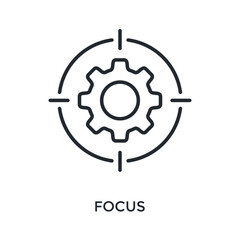 Focus Icon Outline Style. Vector Illustration For Graphic Design