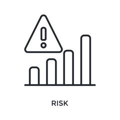 Risk Icon Outline Style. Vector Illustration For Graphic Design