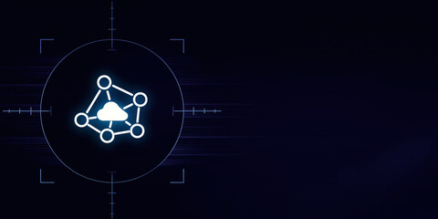 Obraz premium Cloud-Connected Network Architecture