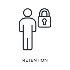 Retention Icon Outline Style. Vector Illustration For Graphic Design