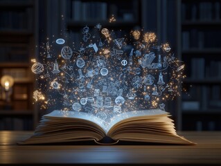 Magic Book of Imagination and Storytelling Coming to Life