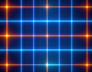 futuristic neon grid pattern with glowing lines