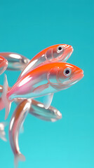 Vibrant fish swimming in clear water underwater photography marine environment close-up perspective