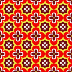 Seamless vector floral pattern design with decorative flower illustrations for fabric and wallpaper