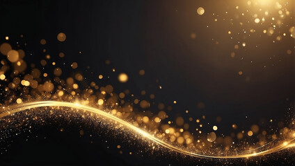 luxury gold bokeh on transparent background