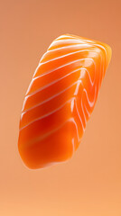 Slicing fresh salmon fillet culinary kitchen food photography warm background close-up gourmet cooking