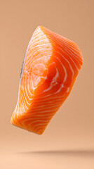 Sizzling salmon fillet culinary studio food photography vibrant background aesthetic appeal gourmet concept