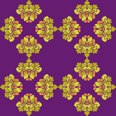 Seamless pattern with vintage floral elements, perfect for textile design or decorative wallpaper