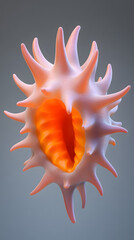 Exploring unique marine life spiky sea creature ocean 3d model underwater macro view biological concept