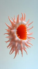 Microscopic observation of intricate organism laboratory setting 3d render scientific exploration close-up view biological structure