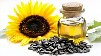 Production line for sunflower oil extraction and bottling