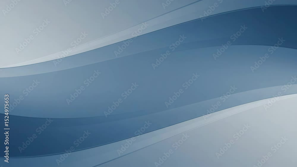 Poster abstract blue waves with a smooth gradient in a modern style
