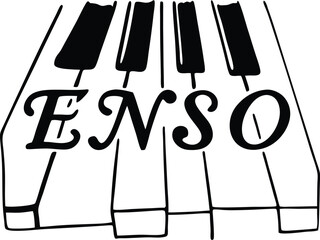 black and white keys