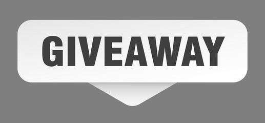 giveaway sticker. giveaway sign isolated on gray background