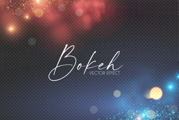Abstract gold bokeh background with magic fog. Shining transparent light effect. Textured space