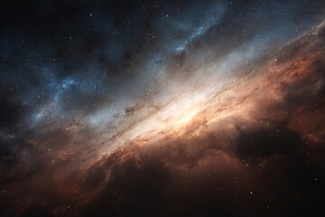 Obraz premium Cosmic Nebula: A Celestial Tapestry of Stars and Gas