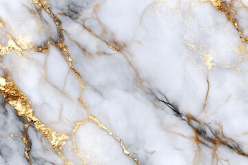 Elegant White Marble with Golden Veins: A Luxurious Texture