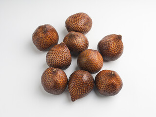 Snake fruit isolated on white background