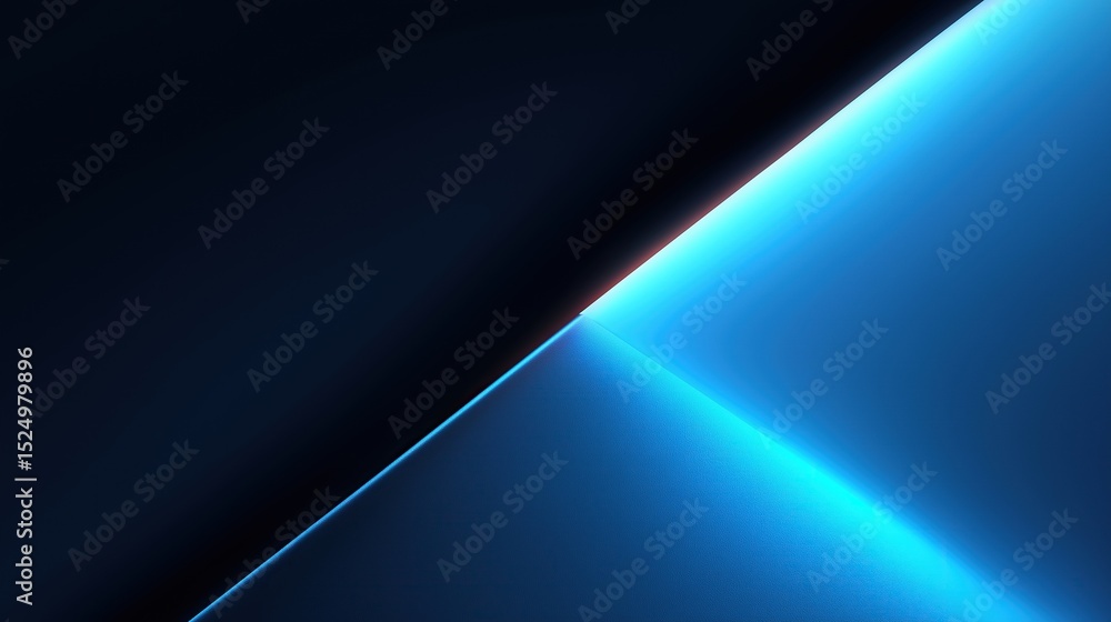 Poster minimalist deep blue and black gradient background with subtle neon lighting accent, elegant sophist