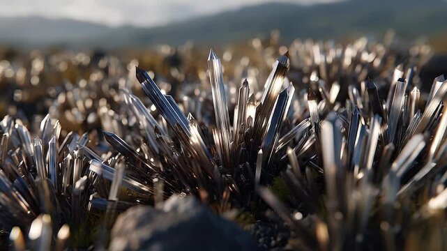Closeup crystalline formations