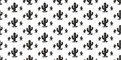 cactus seamless pattern Desert flower botanica garden plantcartoon vector tile background repeat wallpaper doodle illustration scarf isolated design