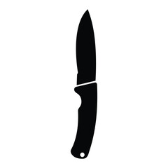 Combat knife flat vector icon design on a white background