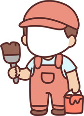 Obraz premium House Painter Character