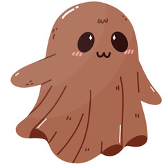 Obraz premium Chocolate Ghost Cute Ghost cartoon illustration