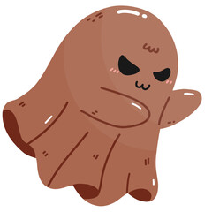 Obraz premium Chocolate Ghost Cute Ghost cartoon illustration