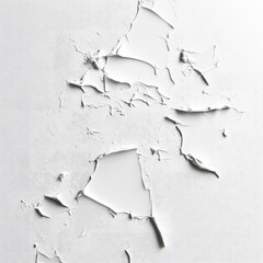 Abstract texture of cracked, peeling white paint