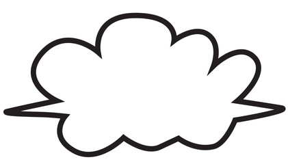 cloud line art clipart icon