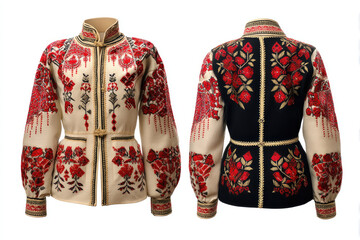 Embroidered jacket intricate details show happy spirit