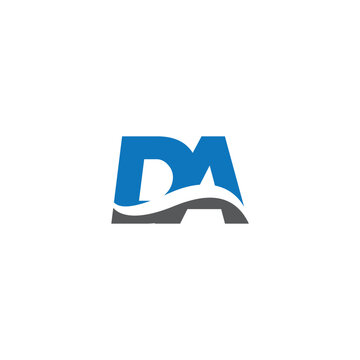 DA logo design, initial lowercase letter da, DA Letter Initial Logo Design Template Vector Illustration