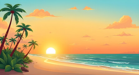 Palm trees on the beach, Tropical beach scene, Seaside palm trees, Coconut trees on beach, Beach with palm trees, Palm tree silhouette, Palm tree coastline, Island palm trees, Sandy beach with palms, 