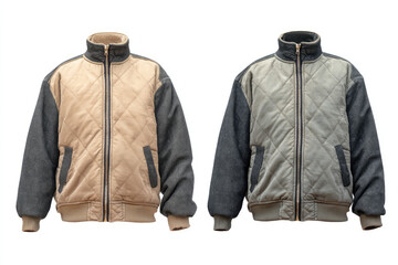 Stylish jacket displays two reversible design, presenting versatility
