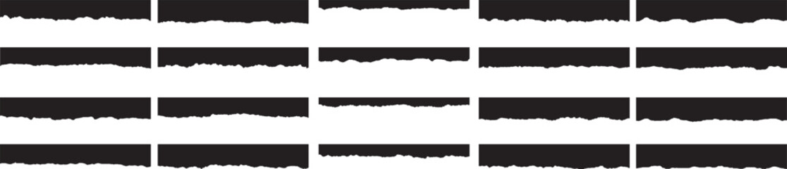 torn or ripped paper sheet. Scrapbook edge, notebook tear or blank page split vector illustration 