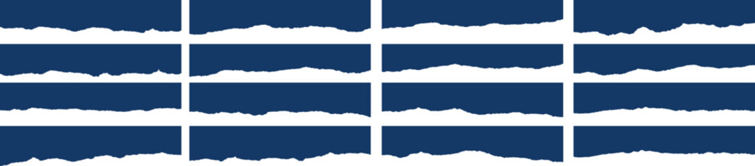 Fototapeta premium torn or ripped paper sheet. Scrapbook edge, notebook tear or blank page split vector illustration 