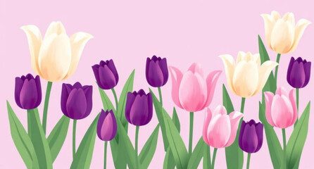 Purple tulips vector, Purple tulip illustration, Tulip flower vector, Spring tulips art, Tulip bouquet clipart, Violet tulips drawing, Floral tulip vector, Purple flower vector, Tulip bloom illustrati