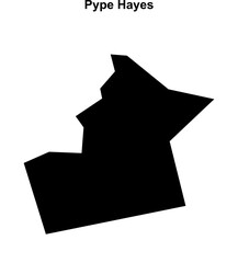 Pype Hayes (England) blank outline map